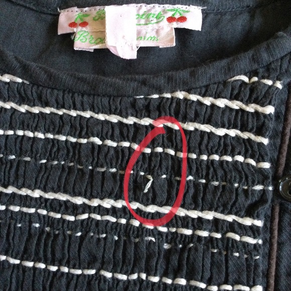 Bonpoint Charcoal Hand Smocked Dress - Picture 5 of 7